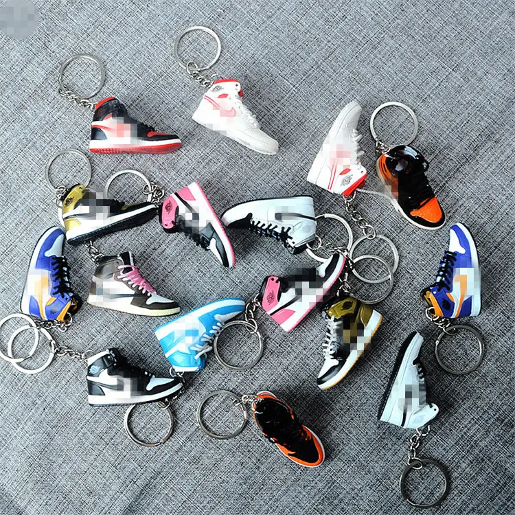 Wholesale Famous Brands Mini Sneaker Keychain A J Jor dan Keychain Shoe 3d Sneaker Keychain