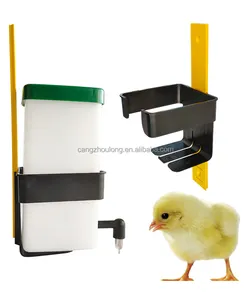 ZB/Bebederos de pezones para aves de corral 1L Cubo de agua Conejo Alimentador automático de pollos Soporte de pared