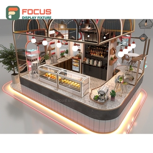 ชั้นวางกาแฟแบบตั้งพื้น ชั้นวางแก้วมัค ชั้นวางวีเนียร์ไม้โอ๊ค ชั้นวางโชว์สินค้าในร้าน - Product Image 3