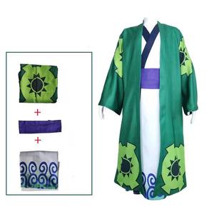 Disfraz de Cosplay de Roronoa, <span class=keywords><strong>Kimono</strong></span> de Anime, Túnica de Zoro, Uniforme, Atuendo de Halloween <span class=keywords><strong>con</strong></span> Pendientes para Comic <span class=keywords><strong>Con</strong></span> - Product Image 2