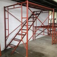 Escalier interne galvanisé à chaud de 7 pi pour les cadres d'échafaudage américains Échelle à crochet peinte pour la construction