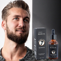 YURHERSU Huile à Barbe Homme Soin Barbe Marque Privée Anti-Sécheresse et Rugosité, Personnalisable au Bois de Santal