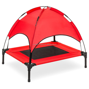Elevated Portable Dog Cot Cooling <strong>Pet</strong> <strong>Bed</strong> With Canopy Shade - Product Image 3