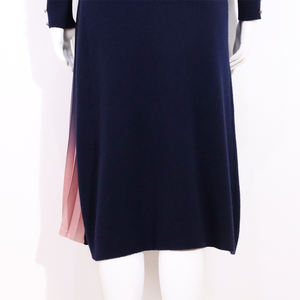 Inverno 2023 <span class=keywords><strong>nero</strong></span> plissettato manica lunga lunga elegante <span class=keywords><strong>maglione</strong></span> Casual lavorato a maglia abiti da donna - Product Image 6