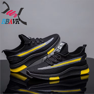 Chaussures de sport décontractées pour hommes en gros, respirantes, en maille et coton, légères, avec empeigne tissée pour le printemps - Product Image 4