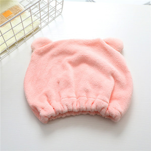 Gorro de Secado de Cabello con Diseño de Oso de Dibujos Animados, Toalla/Gorro de Ducha de Microfibra Absorbente y de Secado Rápido para Secar el Cabello y Envolver la Cabeza - Product Image 4