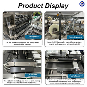 Touch Screen Flow Packing <b>Wrap</b> Film Machine Hot Sealing Film Shrink Packing Machine Transparent <b>Plastic</b> Packing Film Machine - Product Image 4