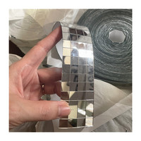Miroir auto-adhésif, petites mosaïques, miroir transparent, carreaux de mosaïque 5x5 mm, micro-mosaïque