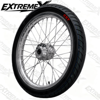 Juego de Ruedas Delanteras y Traseras Supermoto de 17 Pulgadas en Cromo Plateado para Motocicletas Eléctricas Talaria MX3 MX4