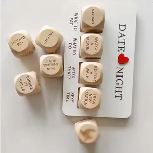 Ideas DE REGALO PARA EL Día de San Valentín 2025, juego de <span class=keywords><strong>dados</strong></span> de madera personalizados, colorido cúbico, fecha, amante de la noche, juego de mesa para adultos, divertido, romántico, Cuadrado de <span class=keywords><strong>dados</strong></span> - Product Image 2