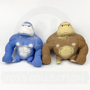 Nuevo lanzamiento divertido agarre de mano Animal Squishy gorila tiburón Rana perro alivio del estrés apretar juguete elástico para niños adultos - Product Image 2