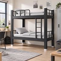 Lit superposé moderne en métal pour adultes et enfants, design gain de place pour chambre à coucher, appartement, école