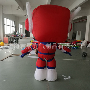 Robot Inflable de 6-8 Pies, Rojo, con Impresión Digital, Inflables Publicitarios para Cumpleaños - Product Image 2