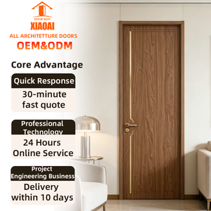 Vente directe du fabricant, portes intérieures en bois mélaminé insonorisées et imperméables, designs simples, portes <span class=keywords><strong>d</strong></span>'entrée pour hôtel, chambre à coucher - Product Image 1