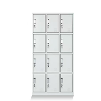 Vestiaire Boîte Personnelle Fer 12 Portes Armoire De Rangement En Acier Gym Stockage Vêtements Armoire De Rangement En Métal Convient aux Écoles