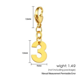 Set di Ciondoli Fai-da-te in Acciaio Inossidabile con Chiusura a Moschettone, Numeri di Età per Compleanno, per Bracciali, Collane e <span class=keywords><strong>Charms</strong></span> per Scarpe, Oro e <span class=keywords><strong>Argento</strong></span> - Product Image 3
