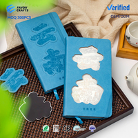 Carnet personnalisé en PU creux avec paysage gaufré, autocollant magnétique détachable, bande élastique, journal rigide pour souvenir touristique ou cadeau