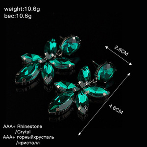 Bijoux de mode, boucles d'oreilles en cristal, source E066 - Product Image 6