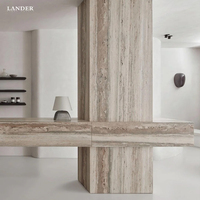 Landerstone Silver Travertin-Italie Dalle de marbre pour marbre Island Table Vanity House Personnalisation Nature Stone Marble Slab