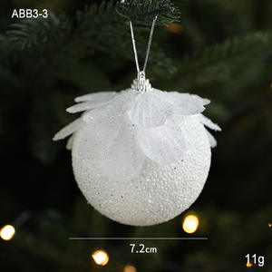 <span class=keywords><strong>Boule</strong></span> de Noël Arbre de Noël Pétale Blanc <span class=keywords><strong>Plume</strong></span> Mousse Atmosphère Disposition Accessoires Tentures Ambiance Décoration - Product Image 4