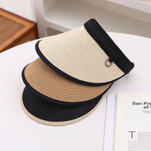 Wholesale Paper <b>Straw</b> Empty Crown Beach Sun <b>Visor</b> Hat - Product Image 1