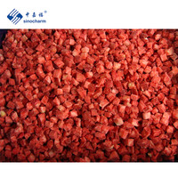 Sinocharm nouvelle culture BRC approuvé 12*12mm frais IQF fraise Cubes prix de gros congelés dés fraise