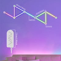 Lampe ciel étoilé Matter, 9 bandes LED RGB, montage mural, modulaire, synchronisation, gradation, contrôle à distance par application, rétroéclairage ambiant