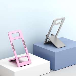 Soporte de Teléfono Portátil de Aleación de Aluminio, Altura Ajustable, Diseño Plegable para Escritorio y Uso en Exteriores, Ideal para Viajes en Avión - Product Image 2