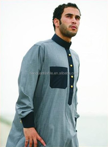 Muslim Clothing <strong>Polyester</strong> And <strong>Viscose</strong> <strong>Fabric</strong> Material Robe Abaya Thoub/islamic