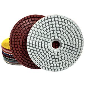 Disco diamantato da 4 pollici per lucidatura a umido con supporto a strappo - per levigatrice e lucidatrice di pavimenti in granito, pietra, cemento e marmo - Product Image 4