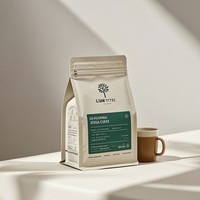 Sacs en plastique imprimés pour café instantané à fond plat avec valve, recyclables et compostables, 250g, 500g, 1kg