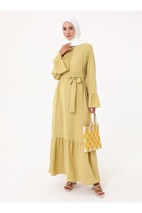 Elegante Vestido Maxi Evase, Estilo Abaya Musulmana, Moda Islámica Modesta, Falda Larga, Diseñador <span class=keywords><strong>de</strong></span> Dubái - Product Image 3
