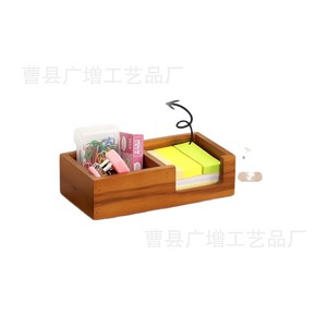 Wooden Office Organizer Rectangle Desktop Storage Box <b>Solid</b> <b>Wood</b> <b>Desk</b> Tray For Meeting Room Home Office Classroom Use - Product Image 4