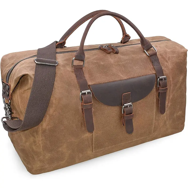 Nuova borsa da viaggio impermeabile per il fine settimana in pelle Tote bag per la notte fuori dalla borsa da viaggio portatile da casa