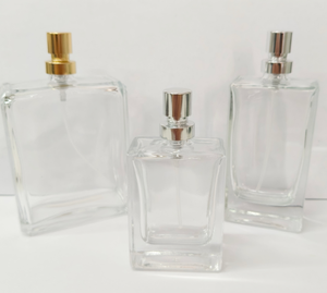 Botellas de perfume cuadradas de vidrio de alta gama, transparentes, blancas y negras, de 30/50/100 ml, tamaño viaje. - Product Image 6