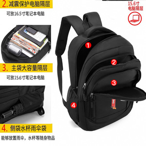 E Fashion Laptop <b>Backpack</b> <b>Large</b> Capacity Business Travel Men's Casual Oxford Cloth <b>Backpack</b> Spring 2024 - Product Image 2