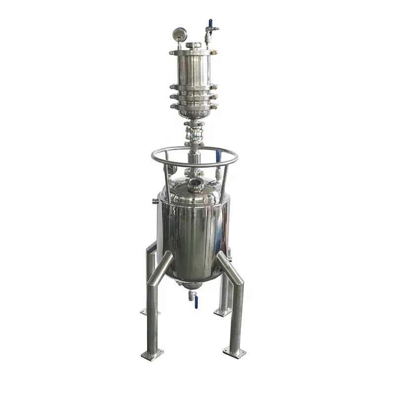 Stainless Steel Tri Clamp Fully Jacketed Collection Vessel with CRC Column