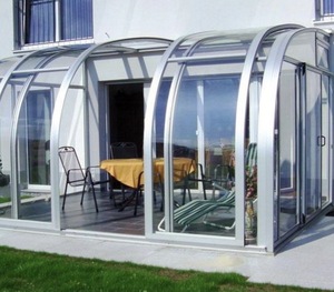 Miễn phí đứng ngoài trời nhôm sunroom thông minh có thể gập lại mùa đông Patio bao gồm với mái bằng phẳng không thấm nước khung nhôm phòng mặt trời - Product Image 3