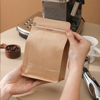 JIAHE Custom Kraft Paper Flat Bottom Pouch Eco Friendly Sachet Packing Tea Coffee Food Sugar PET Food Bags Wholesale