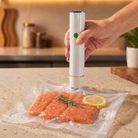 Draagbare huishoudelijke vacuümverpakker, oplaadbare voedselverpakkingsmachine, mini handvacuümpomp, krachtige zuigkracht, keuken