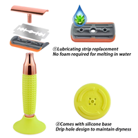 Nouveau design Rasoir corporel portable en acier inoxydable 4 couleurs pour femmes