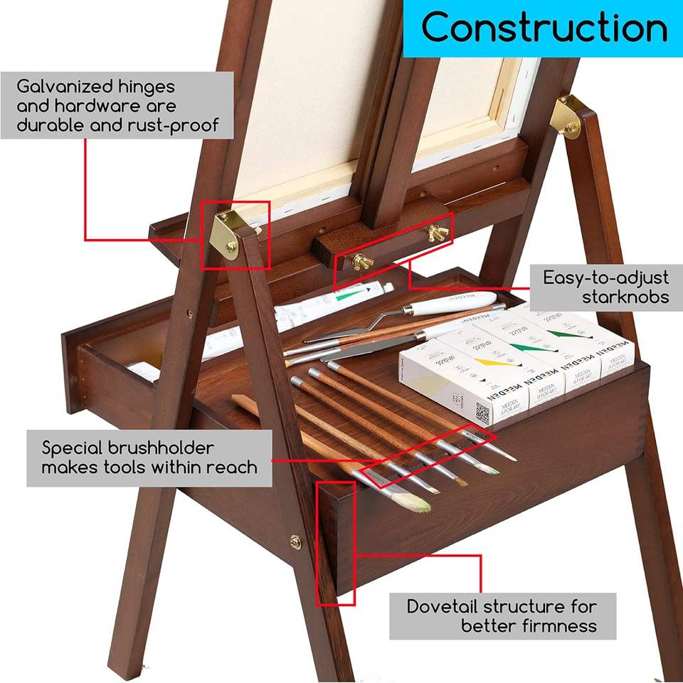 MEEDEN Studio H-Frame Easel with Art Supply Storage Drawer| Alibaba.com
