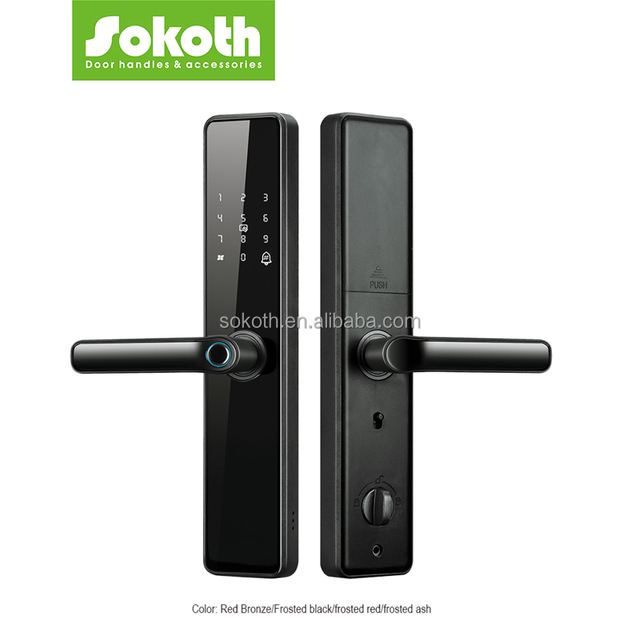 Smart Electric Digital Door Lock New Design Waterproof Tuya TTlock Wifi Bluetooth Fingerprint Access New Generation Smart Lock