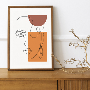 Dessins <span class=keywords><strong>de</strong></span> ligne abstraits nordiques taille personnalisée écologique toile Art impression bricolage intérieur décor à la maison mur extensible réaliste Portrait - Product Image 5