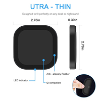 Nouveau produit, prix bas, mini chargeur sans fil de bureau, chargeur sans fil Qi 10W pour iPhone, Android, Samsung