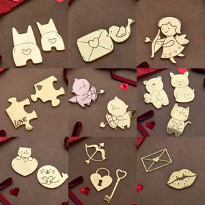 Vente chaude Ins Style Romantique Amour Coeur Marqué Acrylique Gâteau Décor Saint Valentin Cupcake Ornement En Vrac - Product Image 2