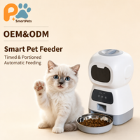 Distributeur automatique intelligent de nourriture pour animaux de compagnie de 3,5 L en acier inoxydable, programmable et quantifié, avec support d'application et conception détachable, pour chiens et chats