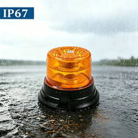 Nouvelle lampe de signalisation LED ambre à haute réflectivité 24W 12-24V, IP67, résistante aux vibrations, base à ventouse, installation pour véhicules lourds