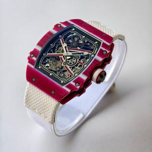 Reloj Automático de Esqueleto para Hombre con Personalización Avanzada, Bisel Rojo de 7.8mm, Caja de Fibra de Carbono Compuesta, Reloj Deportivo de Pulsera - Product Image 2