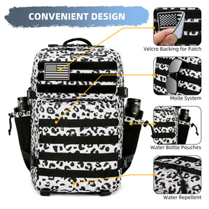 Logo personalizzato impermeabile da viaggio Fitness Tie-dye nero arancione 45L <span class=keywords><strong>zaino</strong></span> tattico da palestra doppio portabicchieri - Product Image 4